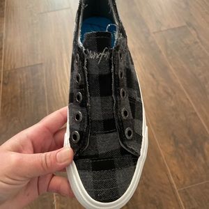 Blowfish Grey/Black Buffalo Plaid Sneakers